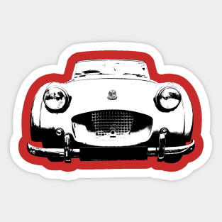 Triumph TR2 1950s British classic car monoblock black/white Sticker